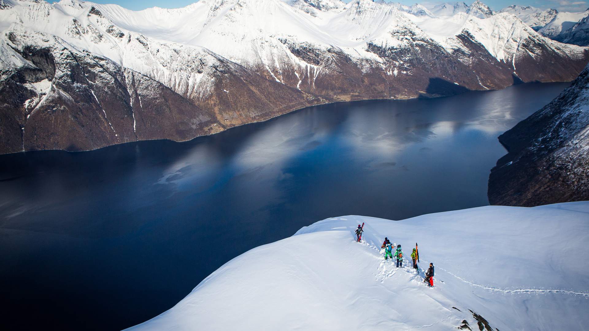 norway ski and sail all women trip with a snowboarder alenka mali