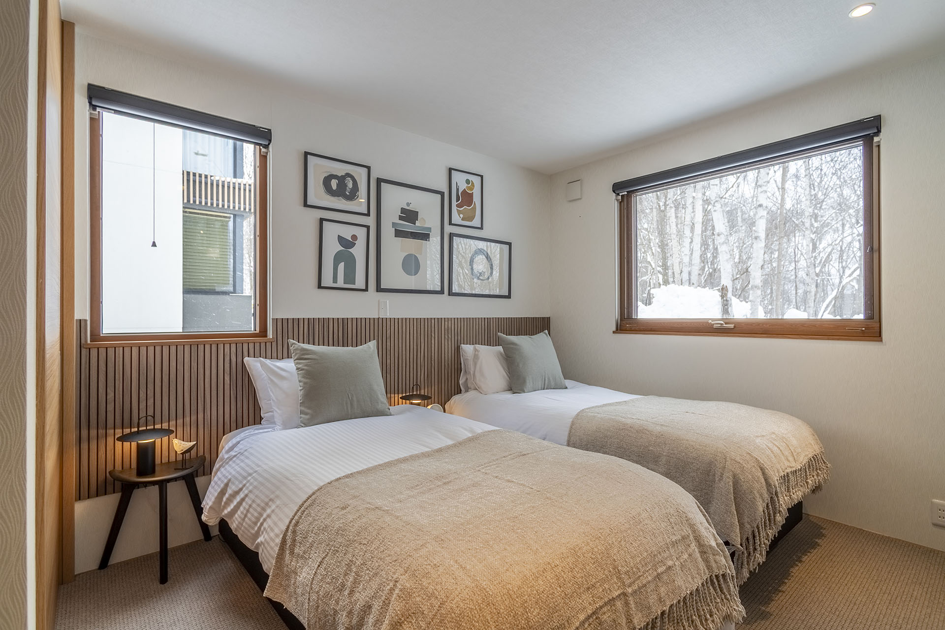 private bedroom in the villa, comfortable rest between powder days